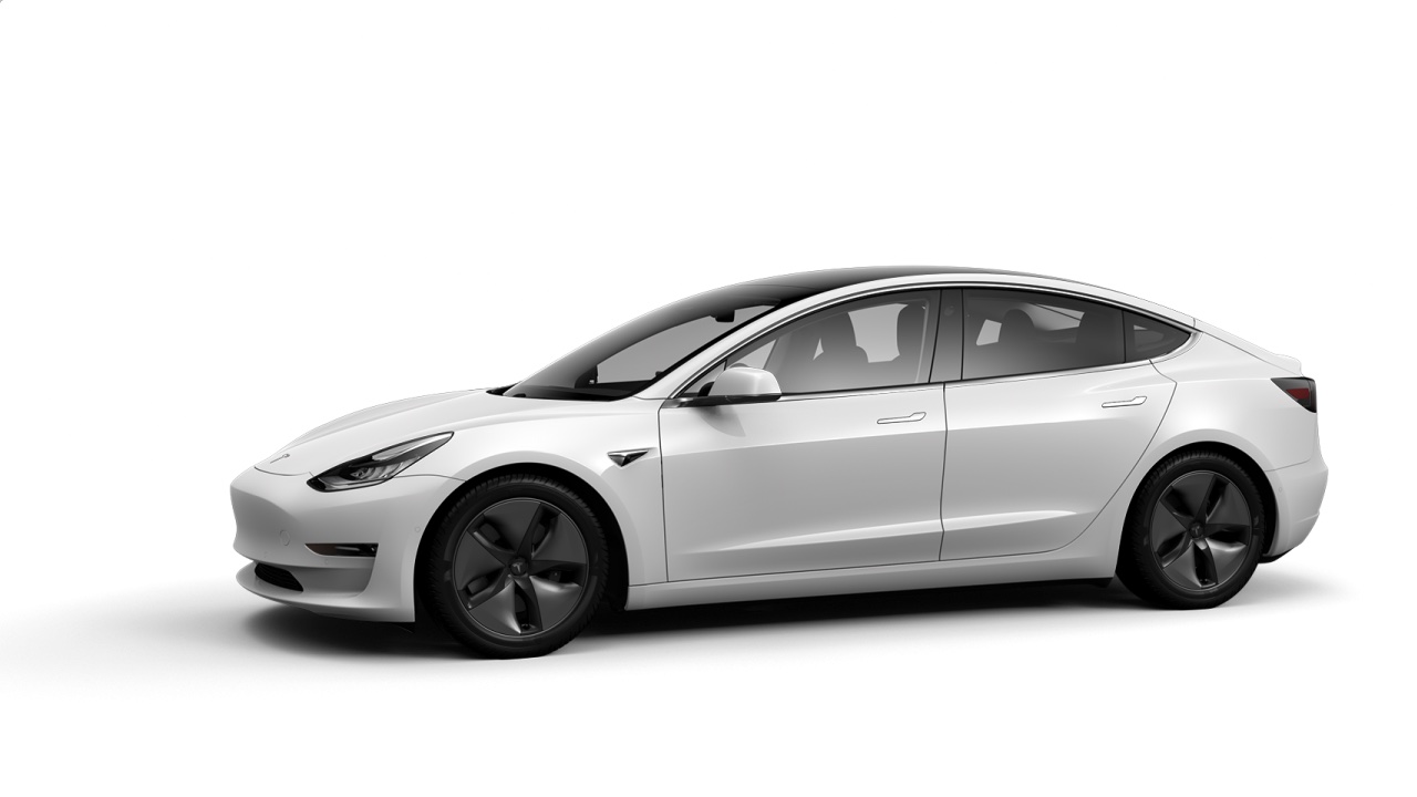 Erstellte Computergrafik des Tesla Model 3